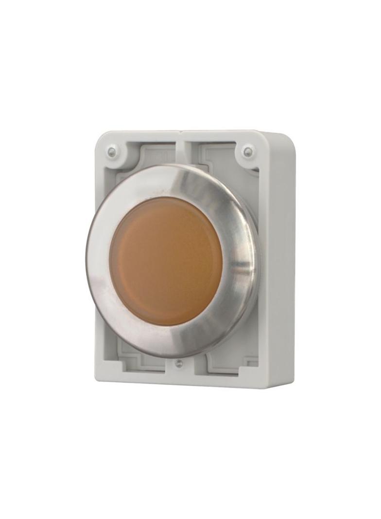 M30I-FL-A-* Lampka sygn. 30mm,płaska,bursztynowa,opis ind. stal nierdz. 188053 EATON