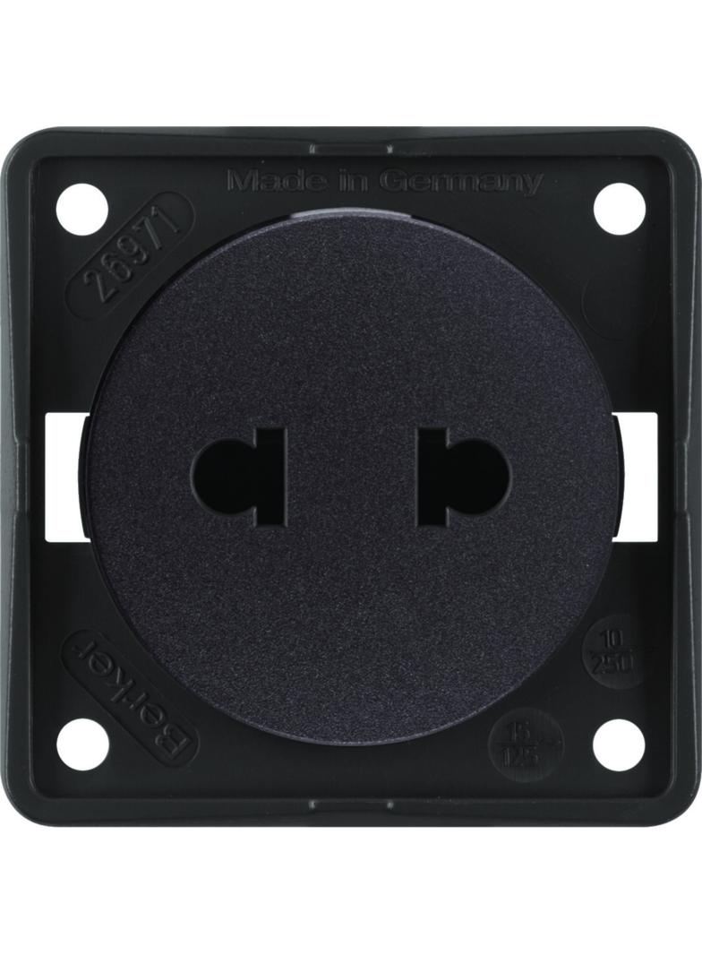 BERKER Integro Flow Gniazdo bez uziemienia Standard Euro-Amerykański brąz 962572501 HAGER