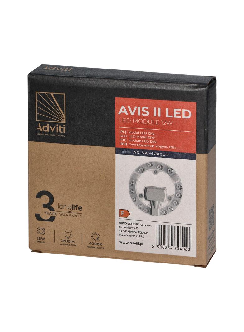 AVIS II panel świetlny, LED 12W 1200lm, 4000K, 3 neodymowe magnesy, O 137 AD-SW-6249L4 ORNO