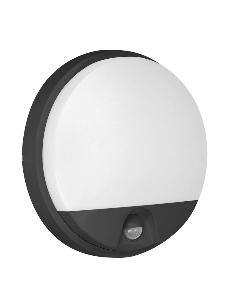 AGAT LED 15W oprawa ogrodowa z czujnikiem ruchu 140st 1100lm IP54 4000K czarna AD-OP-6112BLPMR4 ORNO
