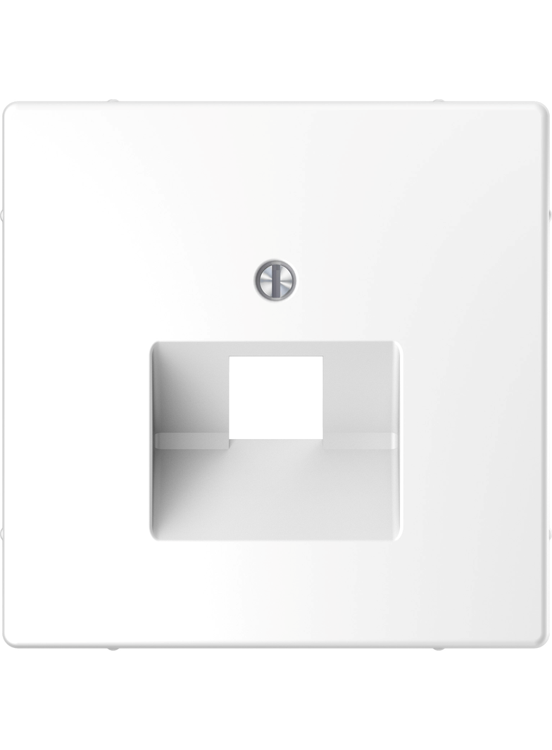 Merten, D-Life, płytka centralna gniazda RJ45 ukośnego, biały