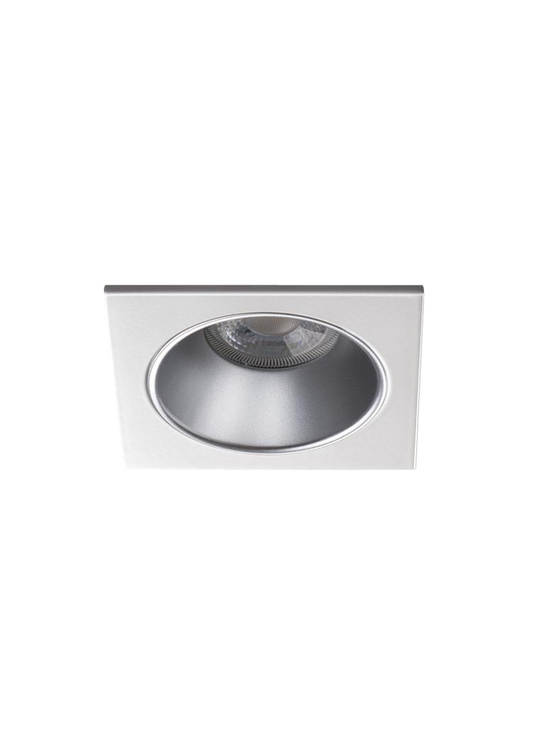 GLOZO DSL SR/W Oczko sufitowe GLOZO DSL SR/W kwadratowy stop aluminium kolor srebrny / biały 1XGx5,3 36213 KANLUX
