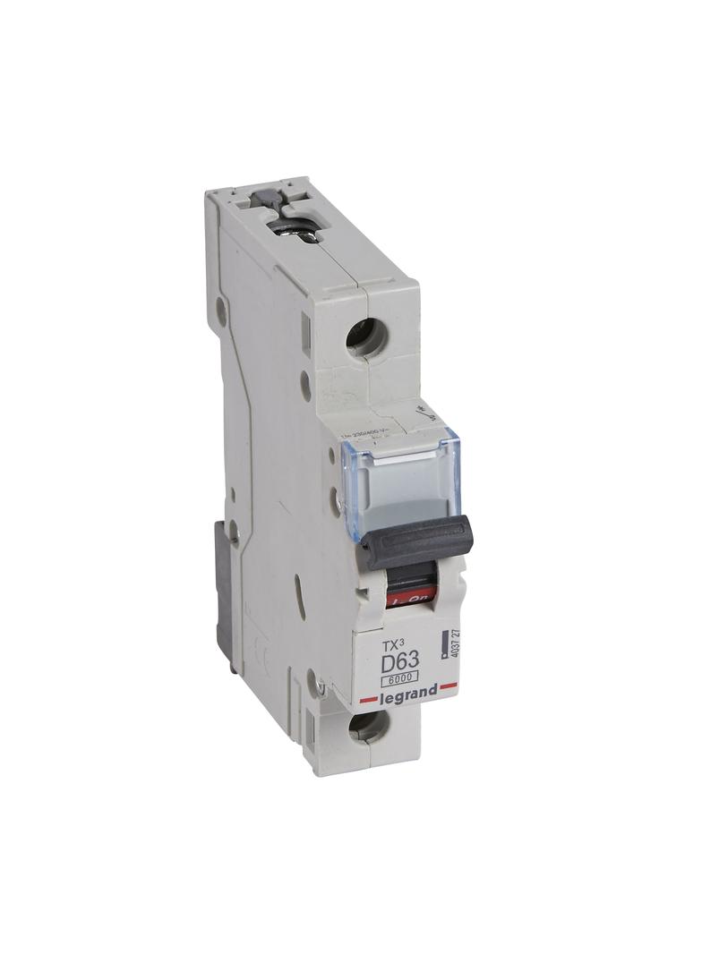 Wyłącznik Nadprądowy S 301 1P D63A 6kA TX3 403727 LEGRAND