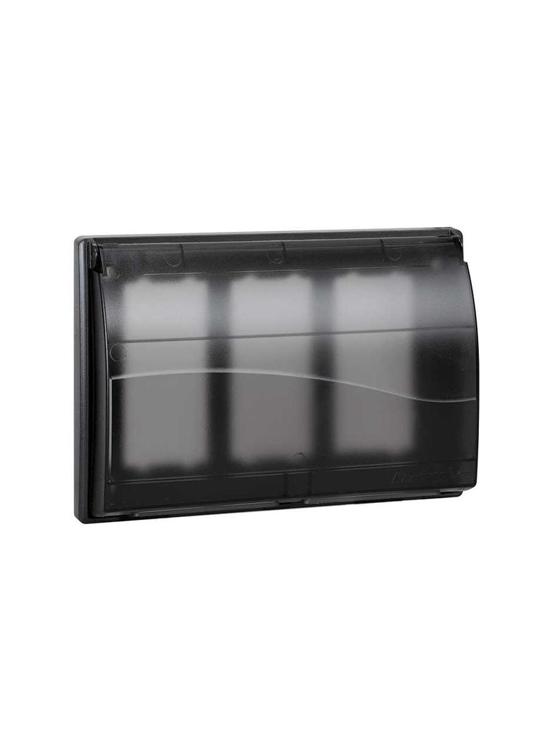 Simon Connect Ramka 3-modułowa do puszki SBM350 z pokrywą 6x K45 szary grafit SBMT302/14 KONTAKT