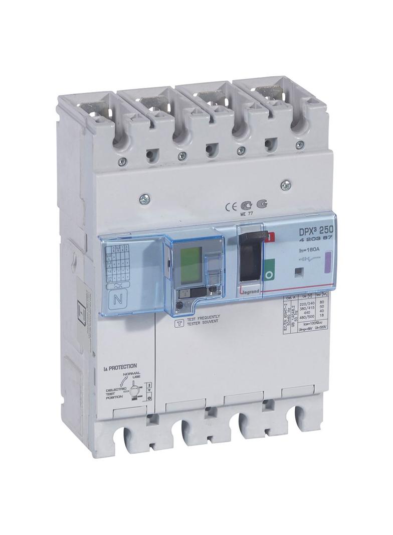 Wyłącznik DPX3 250 El Z Zab. R-Pr. 4P 160A 50Ka 420387 LEGRAND