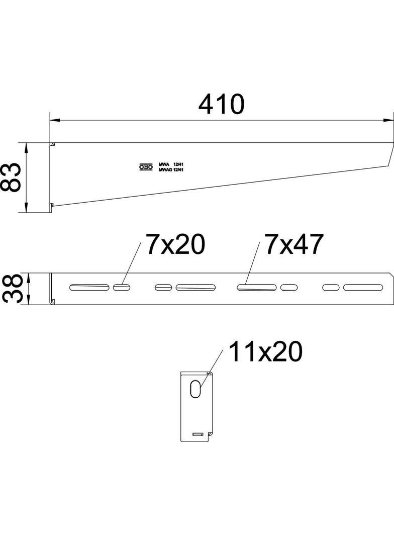 MWA 12/41, WYSIĘGNIK MWA 12/410MM FS