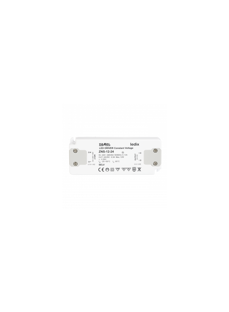 ZASILACZ LED SLIM 24V DC 12W TYP: ZNS-12-24