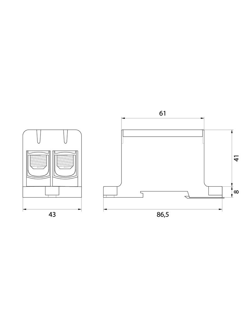Złączka przelotowa WLZ35/2x95/s 48.296 OPATÓWEK