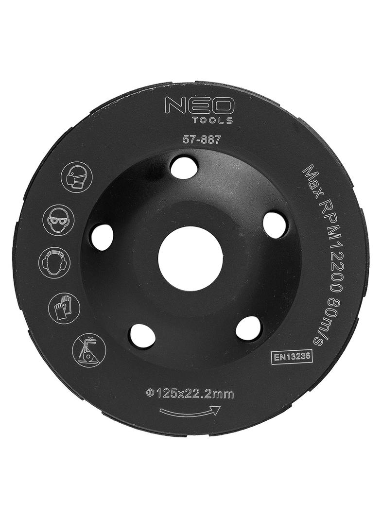 Tarcza diamentowa szlifierska 125 x 22.2 x 5 mm, podwójny segment