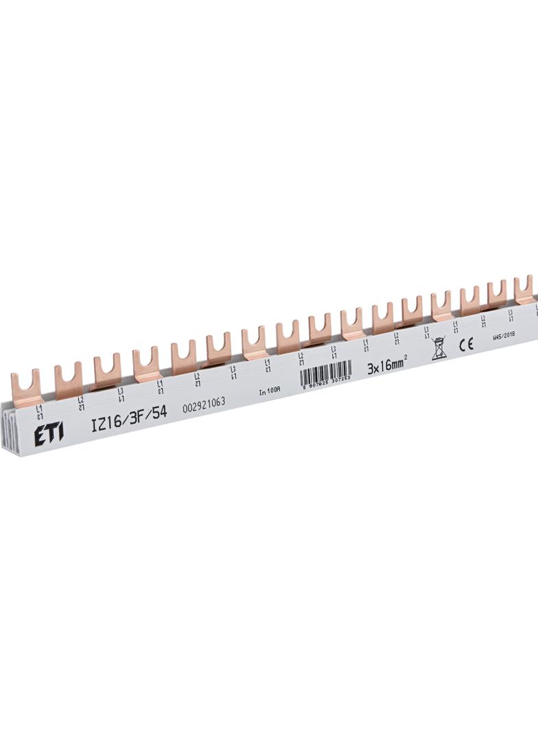 Szyna łączeniowa widełkowa 3P 100A 16mm2 (54 mod.) IZ16/3F/54 002921063 ETI