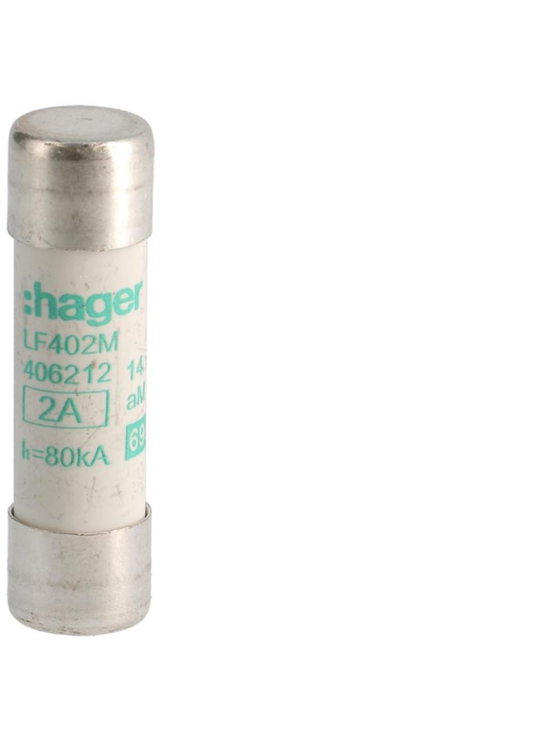 Wkładka bezpiecznikowa cylindryczna CH-14 14x51mm aM 2A 500VAC LF402M HAGER