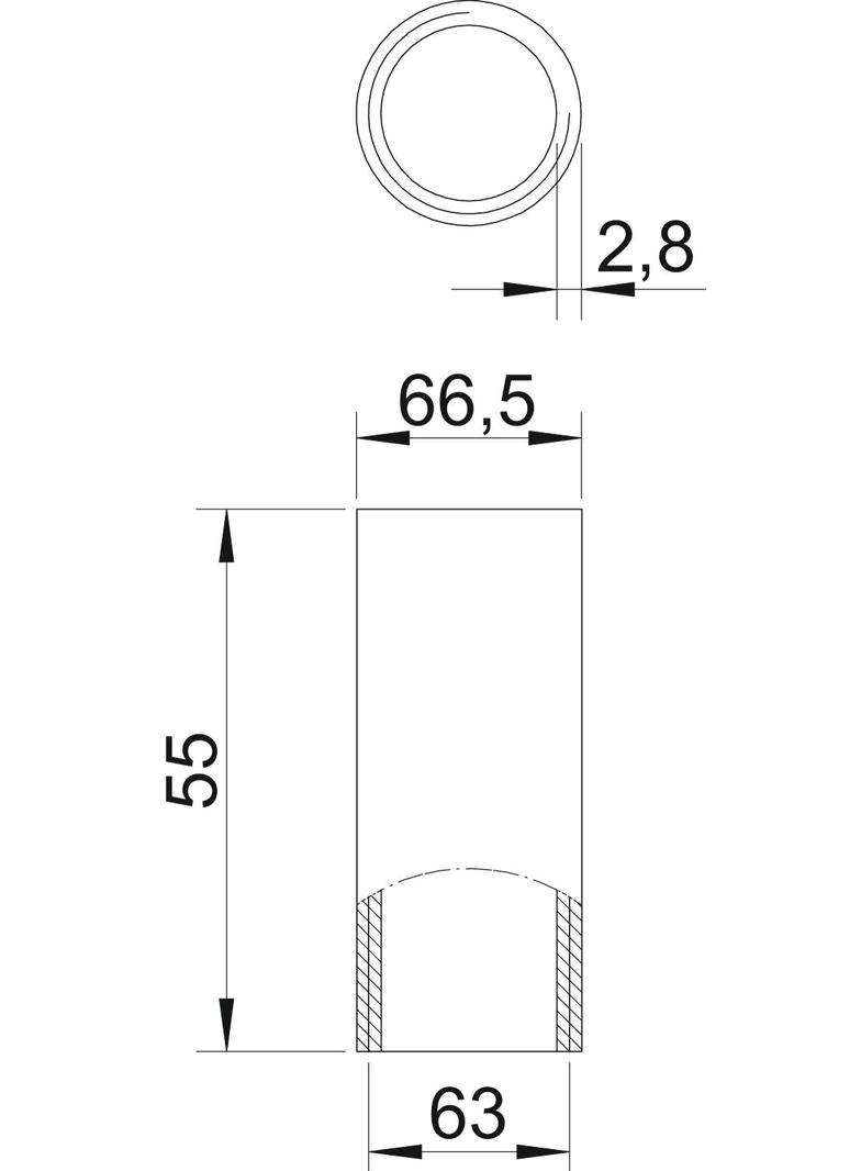 SVM63 W ALU, Mufa rurowa alu