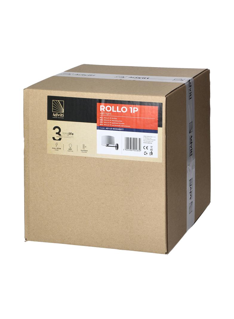 Rollo 1P E27, kinkiet, max. 60W, szary AD-LD-6341GE27T ORNO