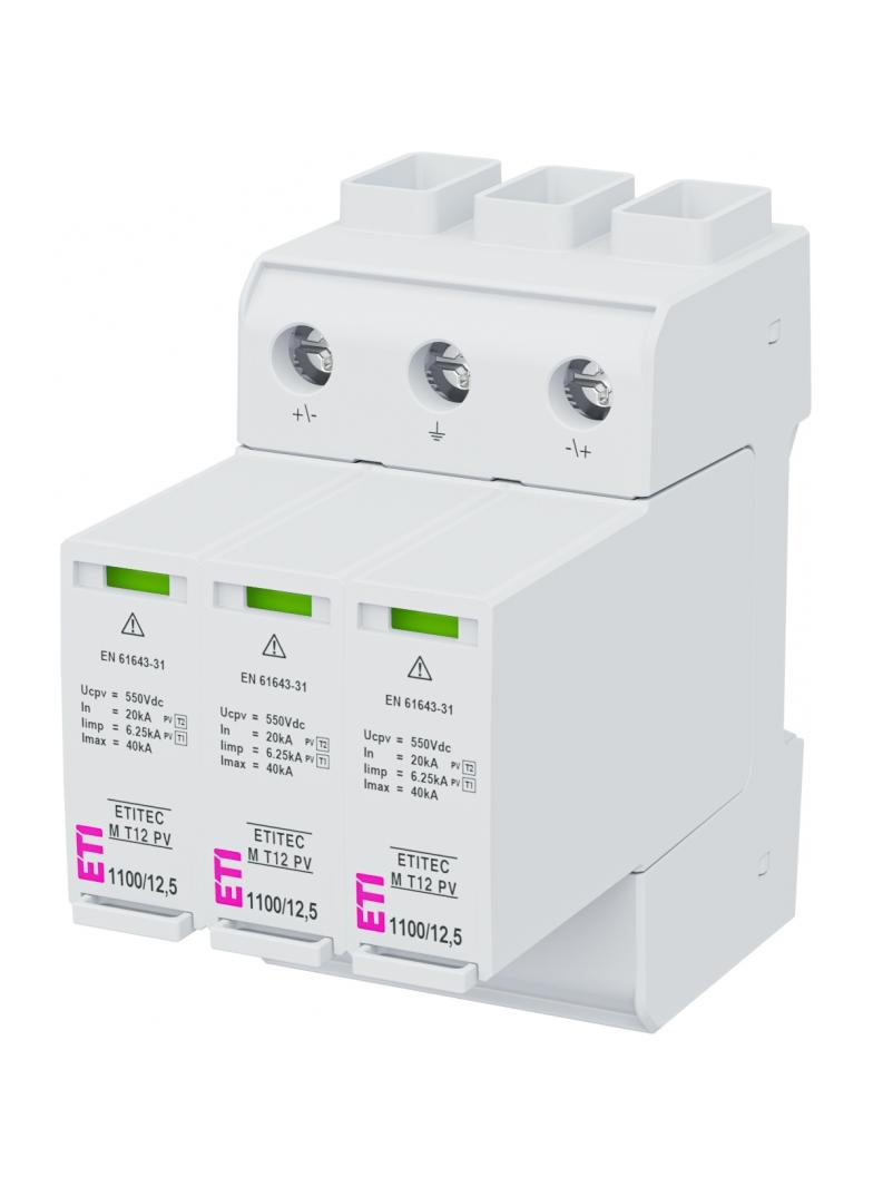 Ogranicznik przepięć T1 T2 (B C) - do systemów PV TEC M T12 PV 1100/12,5 Y 002440511 ETI