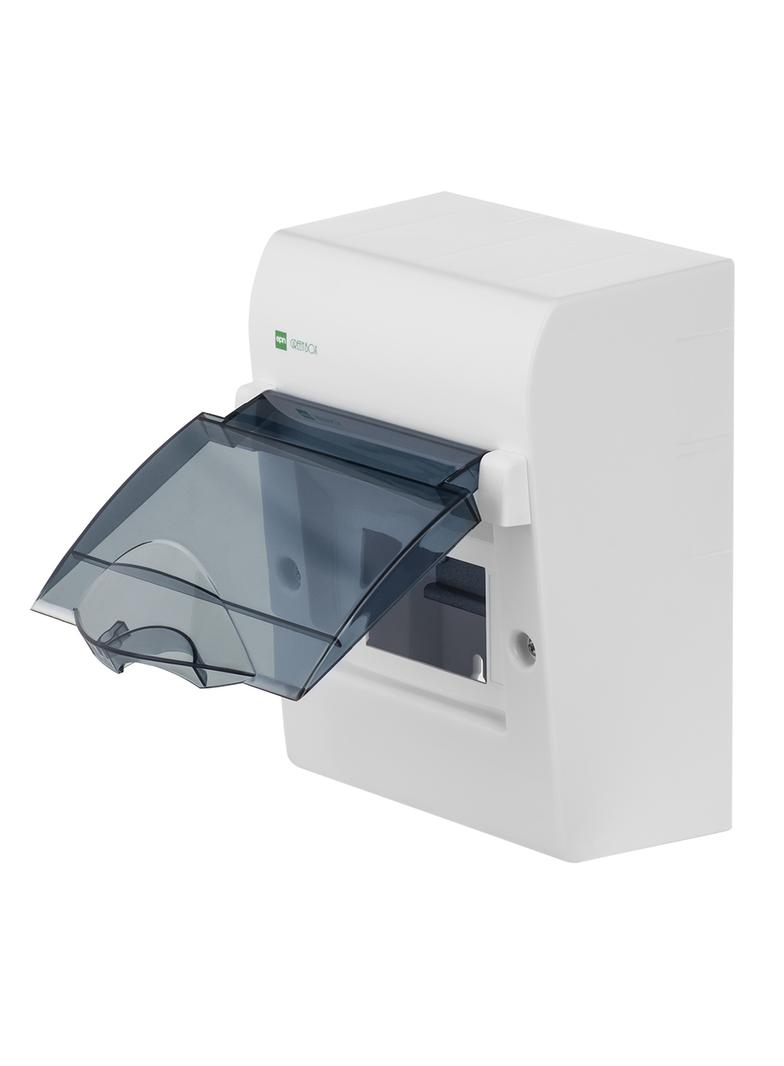 Rozdzielnica GREEN BOX n/t 6-modułem IP40 szyba transparentna dymna