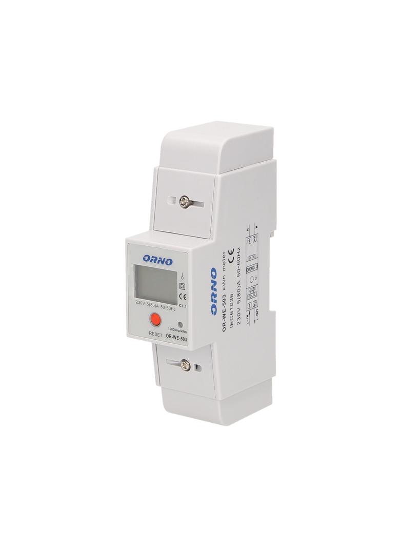 1-fazowy wskaźnik zużycia energii elektrycznej 80A dodatkowy wskaźnik wyjście impulsowe przycisk RES