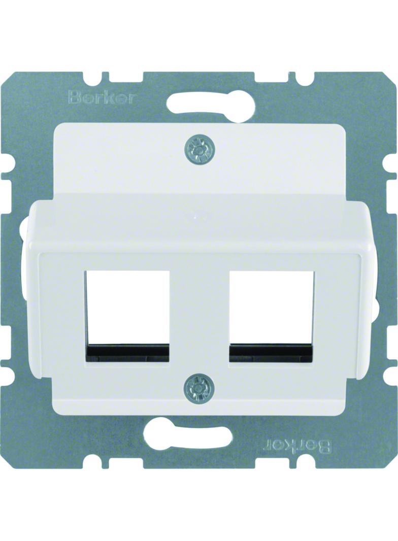 BERKER B.3/B.7 Płytka czołowa do gniazda modularnego Krone biały/aks 14641909 HAGER