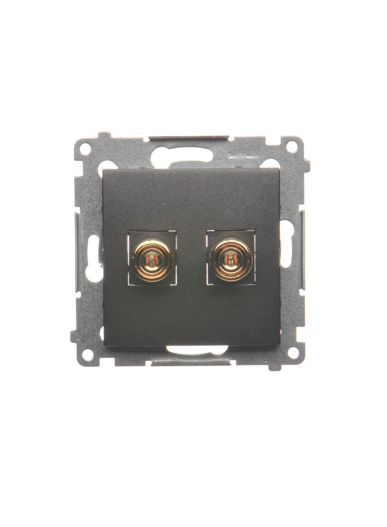 Simon 54 Gniazdo głośnikowe pojedyncze Przekrój przewodów dla wyjścia do 6 mm2 antracyt