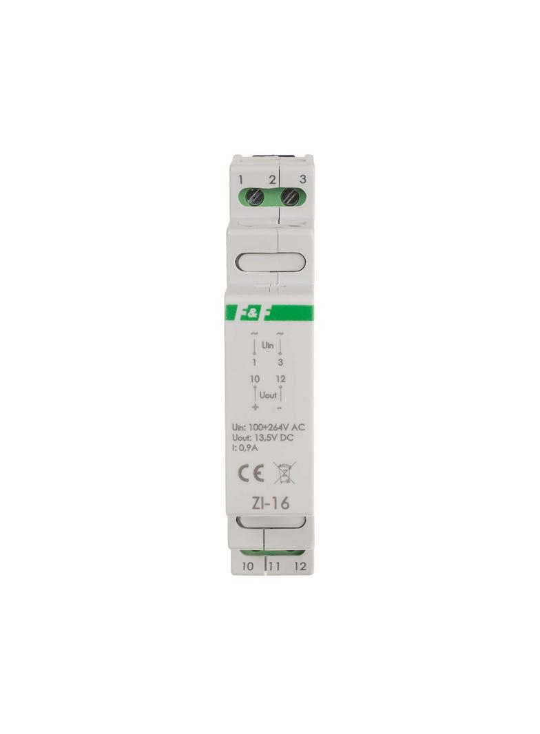 Zasilacz impulsowy 12W 13,5V DC nap. zas. 100-230V do montażu na szynie DIN ZI-16 F&F