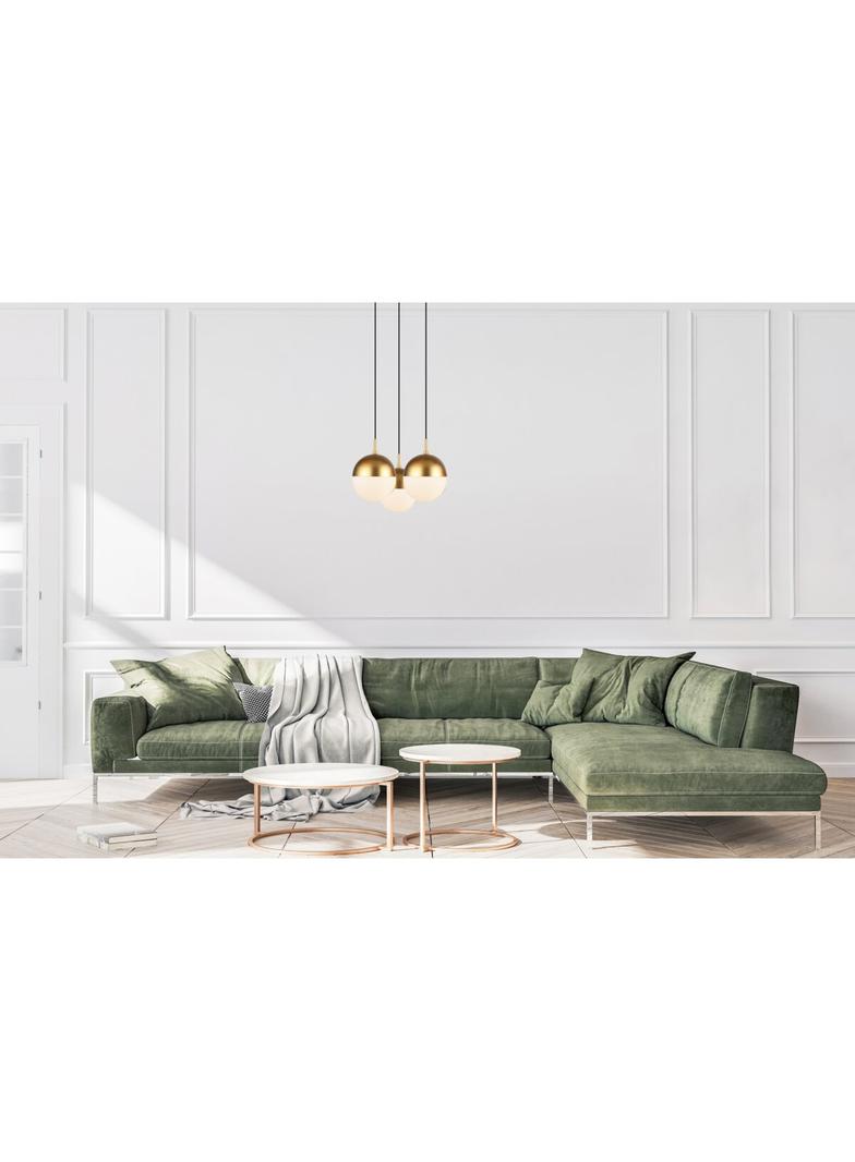 OPRAWA SUFITOWA ABIES, 7597, AC220-240V, 50/60Hz, 3*E27, IP20, POTRÓJNA, ZŁOTA