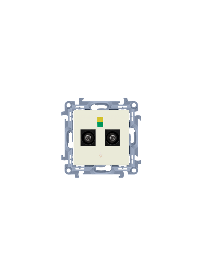 Simon 10 Gniazdo ekwipotencjalne podwójne krem