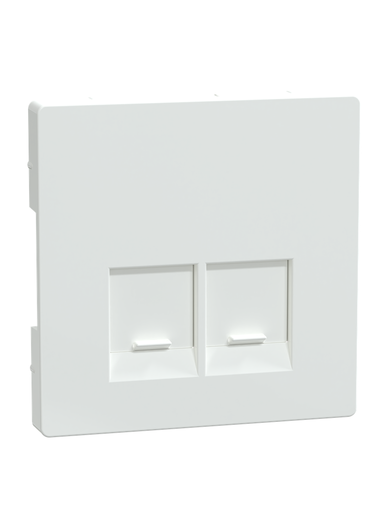Merten, D-Life, płytka centralna gniazda 2xRJ45, biały