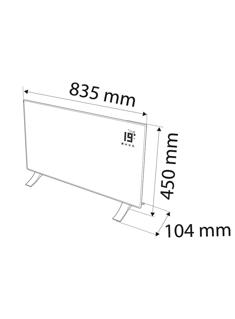 Grzejnik konwektorowy elektryczny 2000W, IP24, WIFI