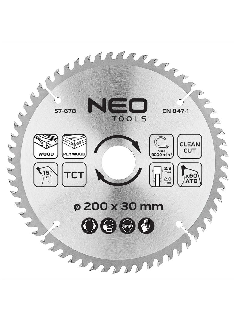 Tarcza do pilarki, widiowa, 200 x 30 mm, 60 zębów