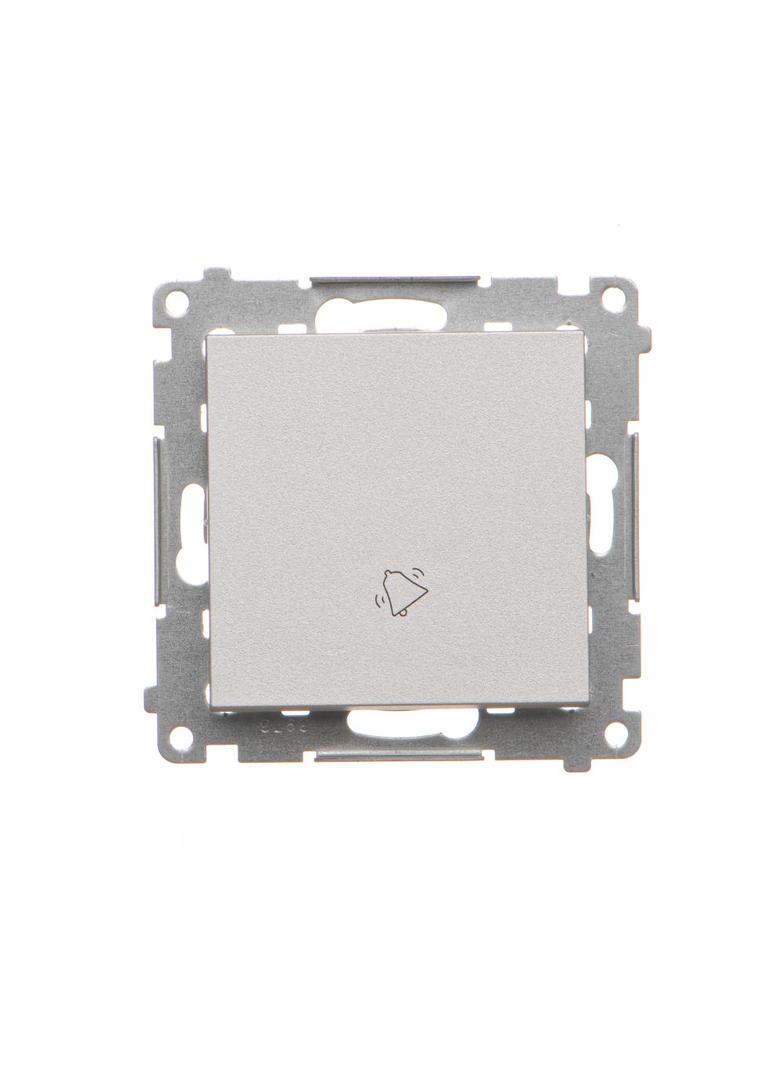 Simon 55 Przycisk zwierny /dzwonek/ szybkozłączka Aluminium mat TD1.01/143 KONTAKT