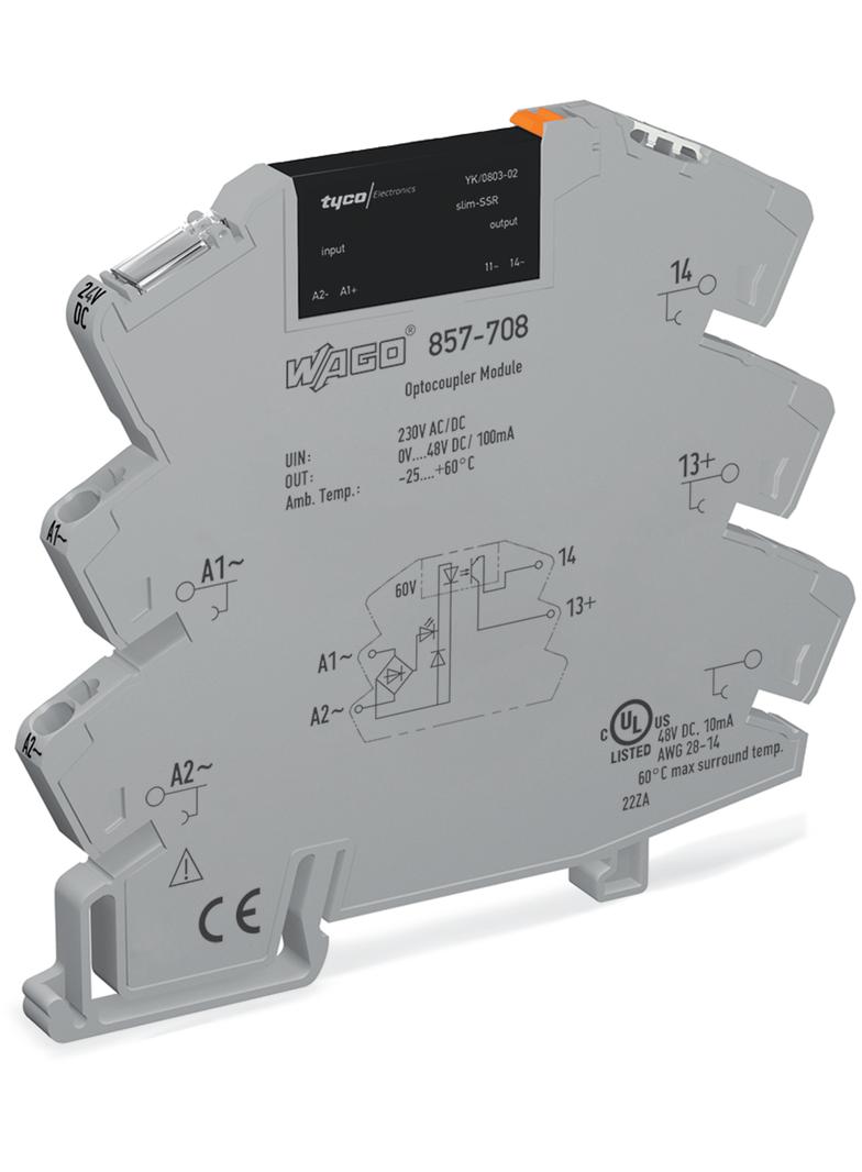 JUMPFLEX podstawka z przekaźnikiem półprzewodnikowym230VACDC/48VDC/0,1A WAGO