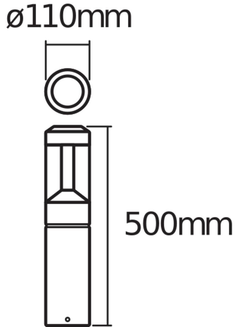 ENDURA STYLE LANTERNMODERN50CM12WDG LEDV Oprawa zewnętrzna