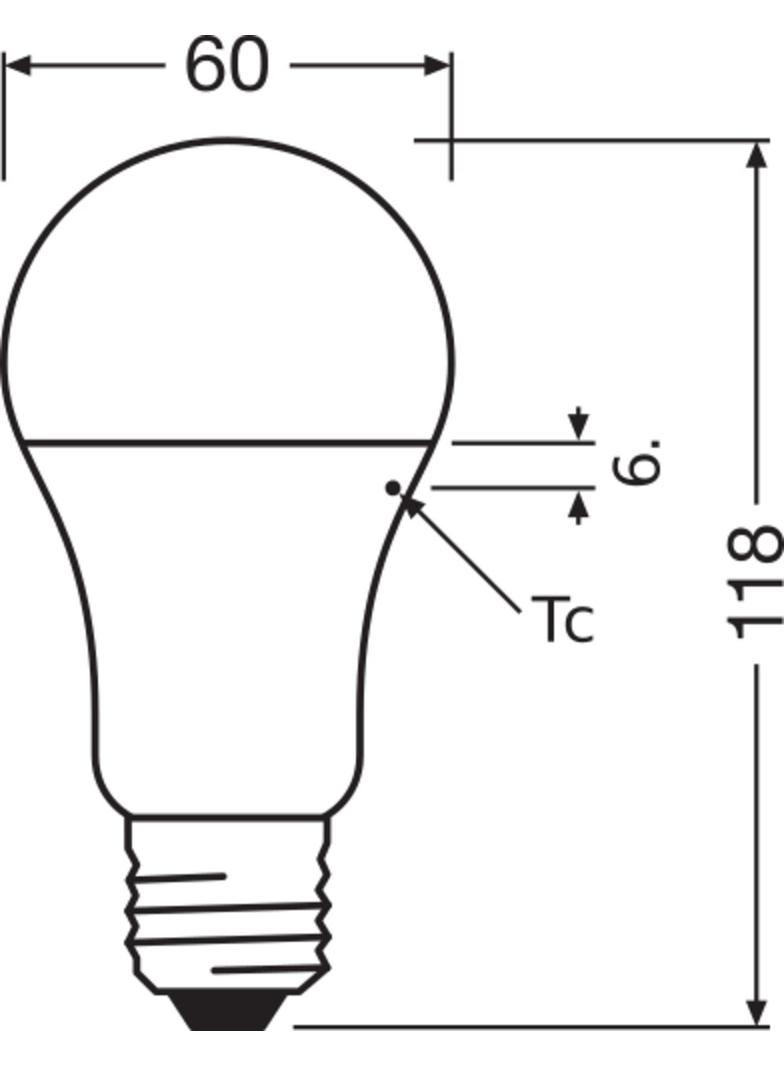 Żarówka LED A75 E27 10W = 75W 1055lm 4000K Neutralna 200° VALUE CLASSIC Osram