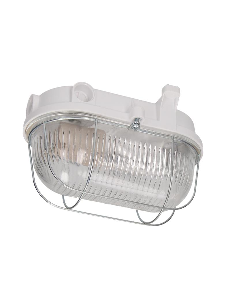OVAL 100 7063NB oprawa oświetleniowa, 100W, E27, IP54, klosz szklany, stalowa osłona, podstawa bakel A1230 ORNO