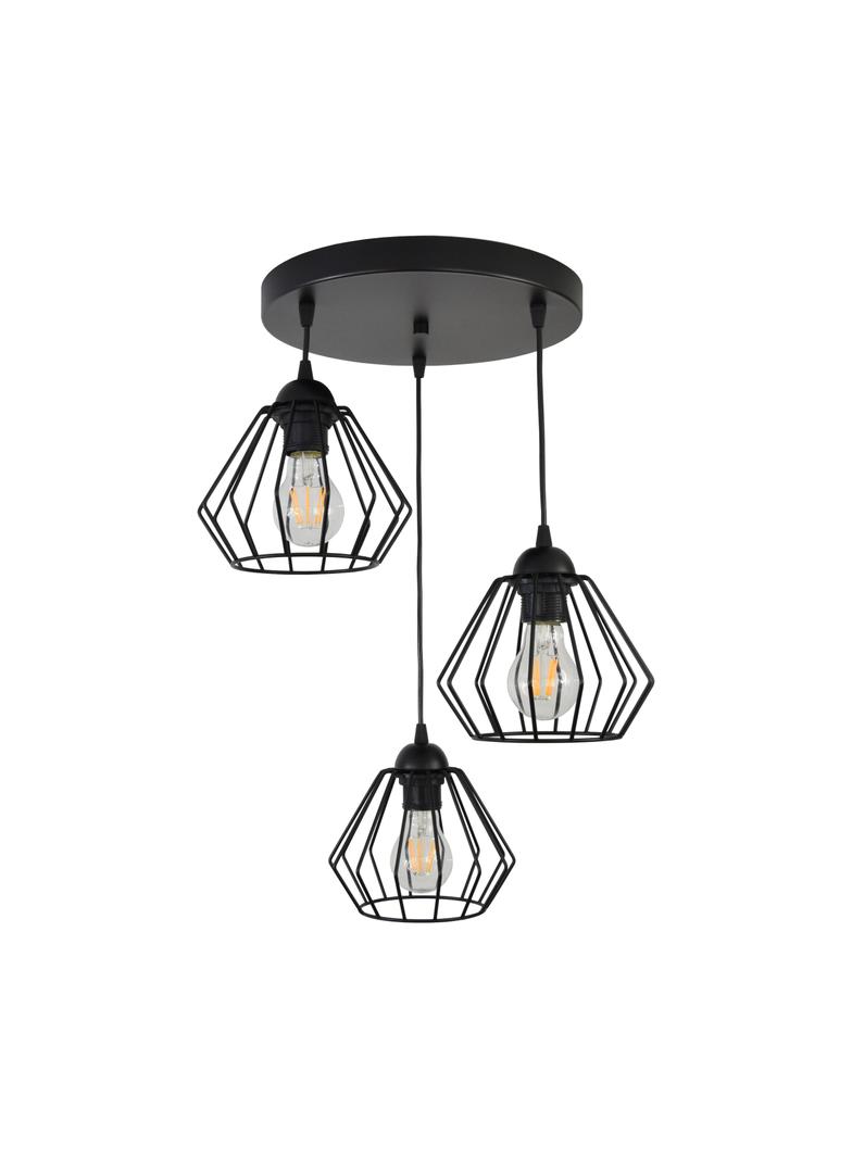 Waya 3P E27 lampa wisząca max. 3x60W czarna AD-LD-6264BE27M ORNO