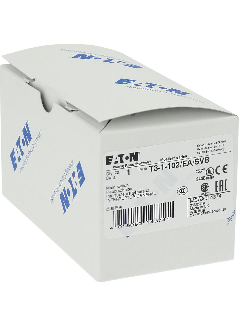 T3-1-102/EA/SVB Łącznik krzywkowy 32A 13kW 014374 EATON