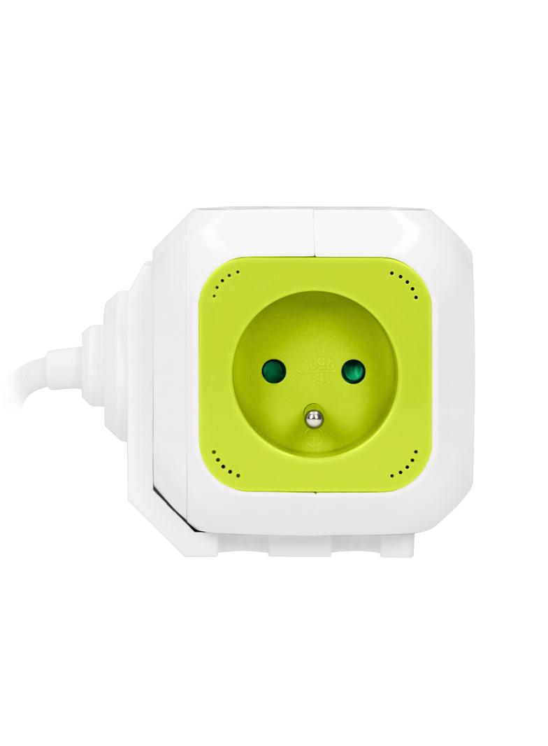 Przedłużacz Kostka 4x2P+Z 2xUSB H05VV-F 3x1mm2 1,4m limonkowy OR-AE-13144/L ORNO