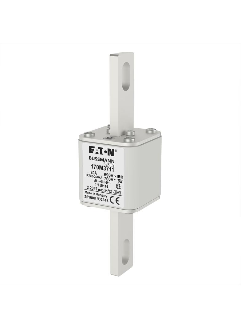 FUSE 80A 690V 1*FU/115 AR UC Wkładka szybka 80A AC 690V rozmiar 1 45x45x148 mm aR I 170M3711 EATON