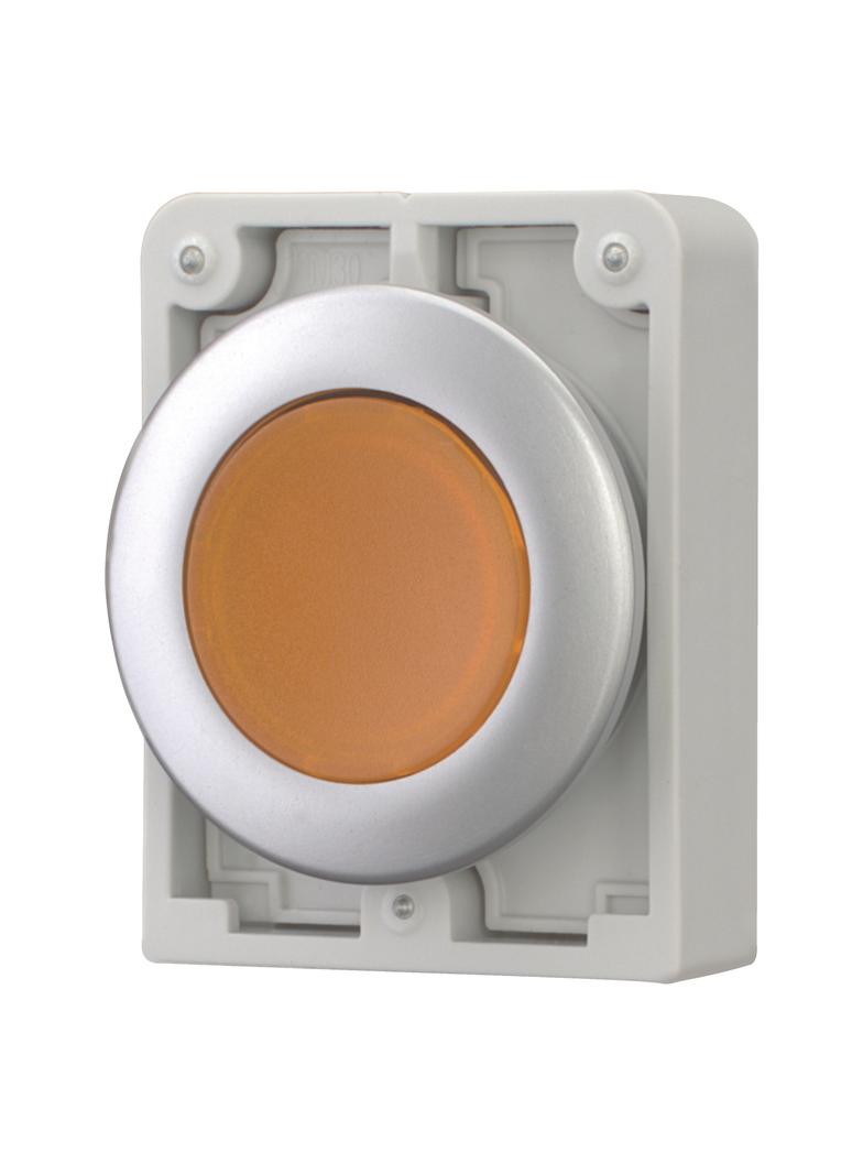 M30C-FDL-A Przycisk podświetlany 30mm płaski pomarańczowy z samopowrotem 182924 EATON
