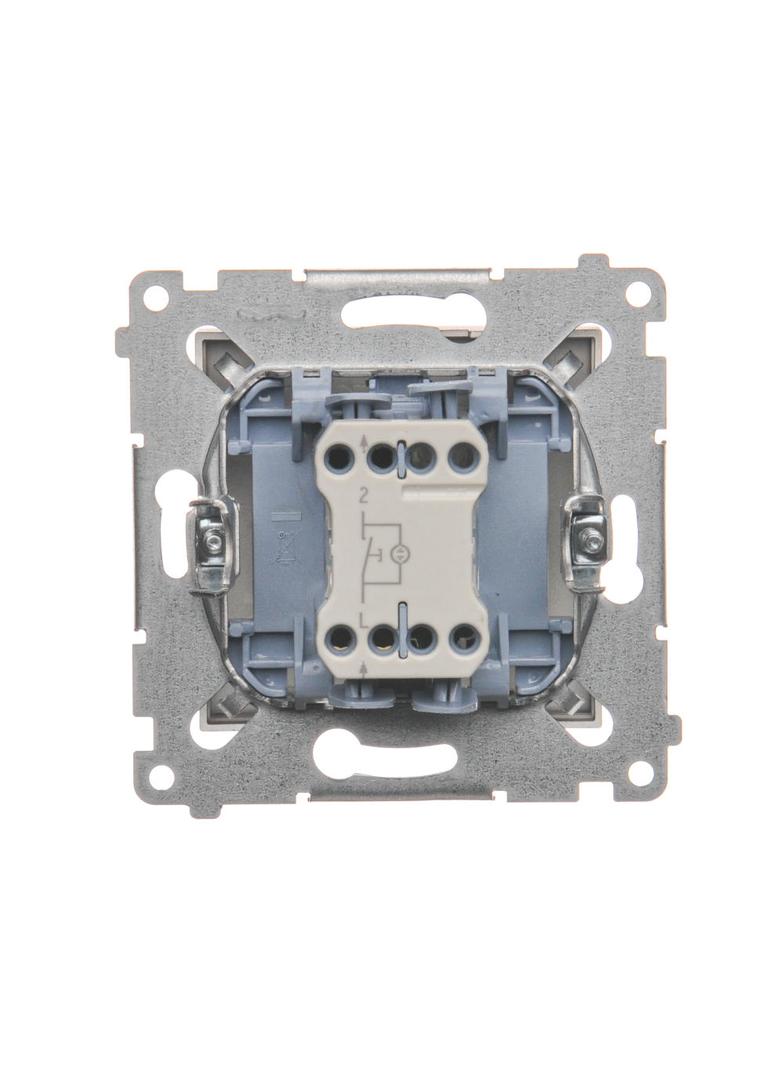 Simon 54 Przycisk „światło” z podświetleniem LED 10A szybkozłączka brąz mat