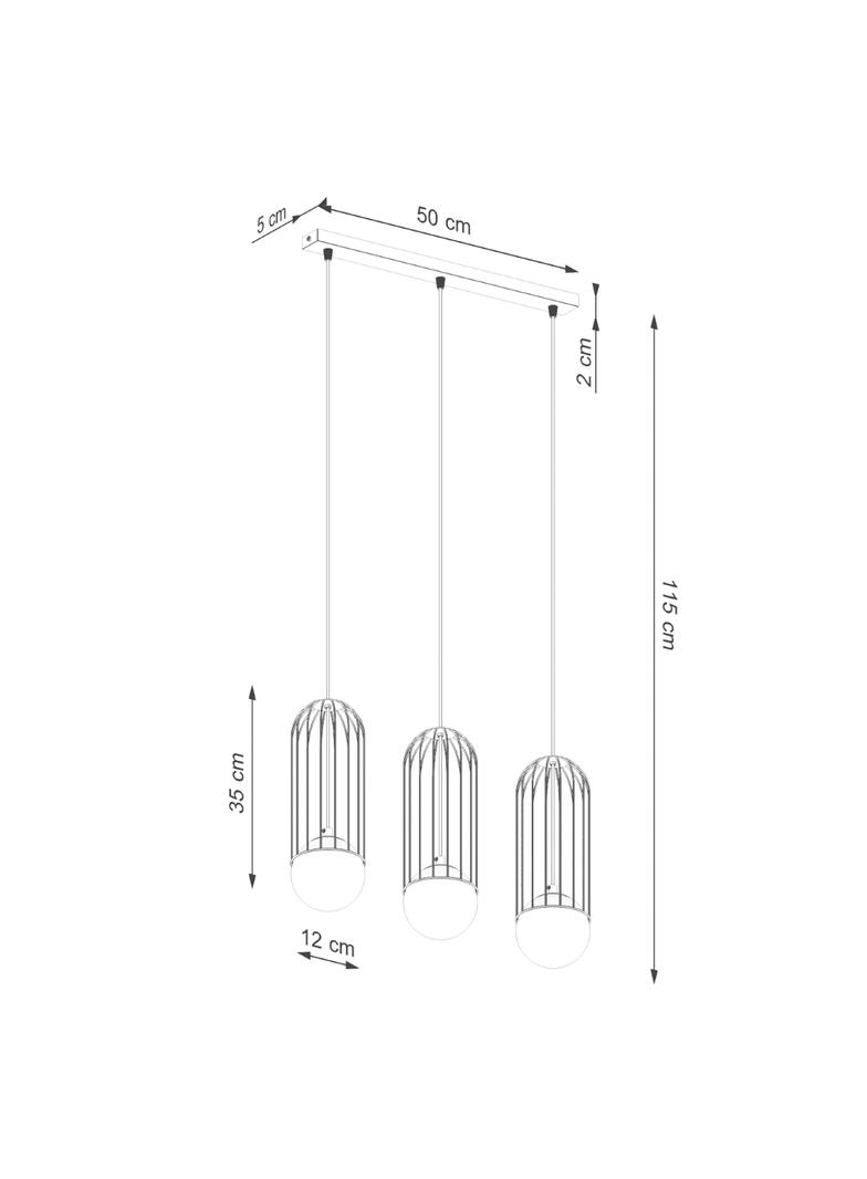 Lampa wisząca BRINA 3L biała