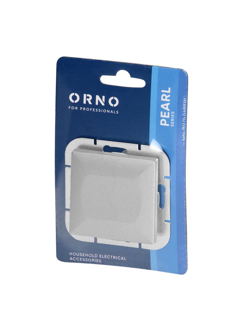 Łącznik podtynkowy jednobiegunowy Pearl, 10A, 250V, WP-1P, srebrny OR-OE-7700/G ORNO