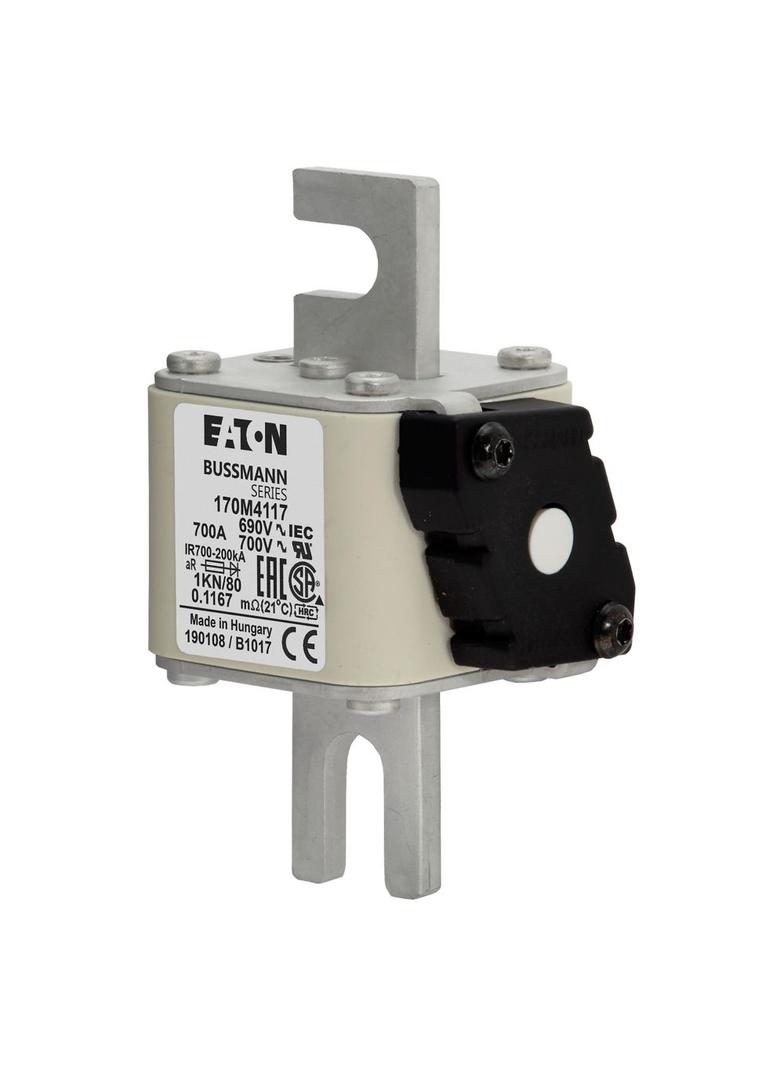 700A 690V 1KN/80 aR INDICATOR FUSE Wkładka szybka 700A AC 690V DIN 1 53x69x108 mm aR DIN 170M4117 EA