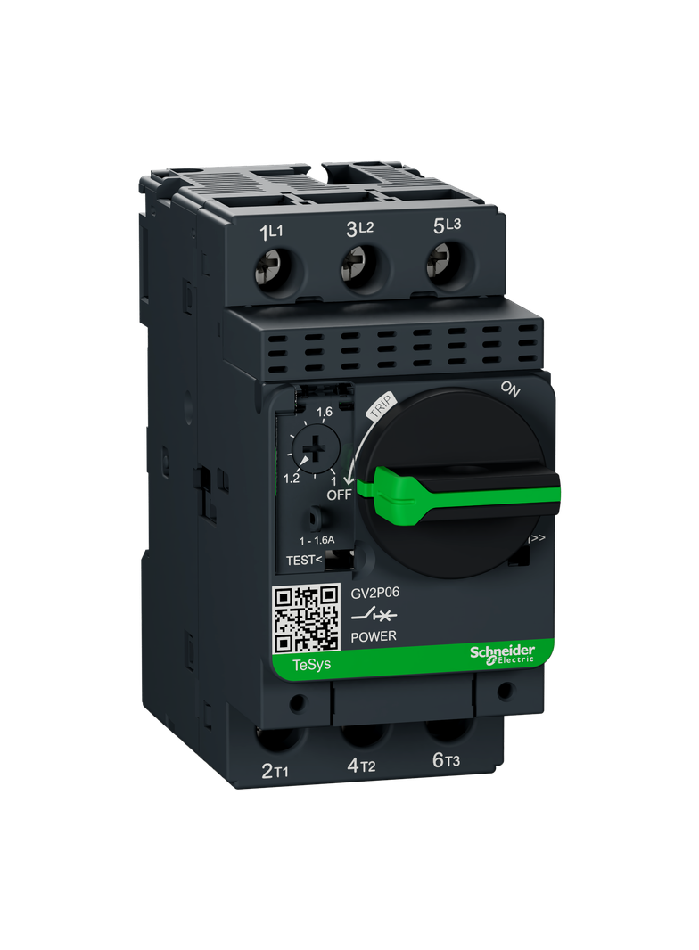Wyłącznik silnikowy 3P 0,55kW 1-1,6A GV2P06 SCHNEIDER