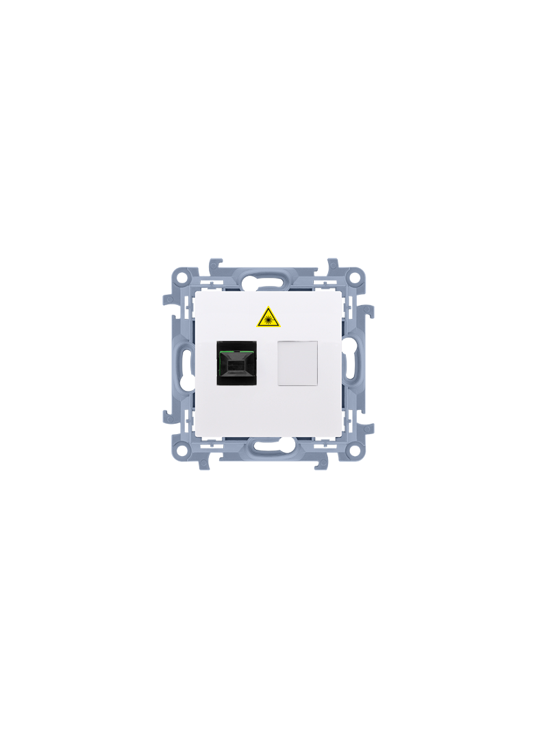 Simon 10 Gniazdo światłowodowe / optyczne pojedyncze SC/APC biały