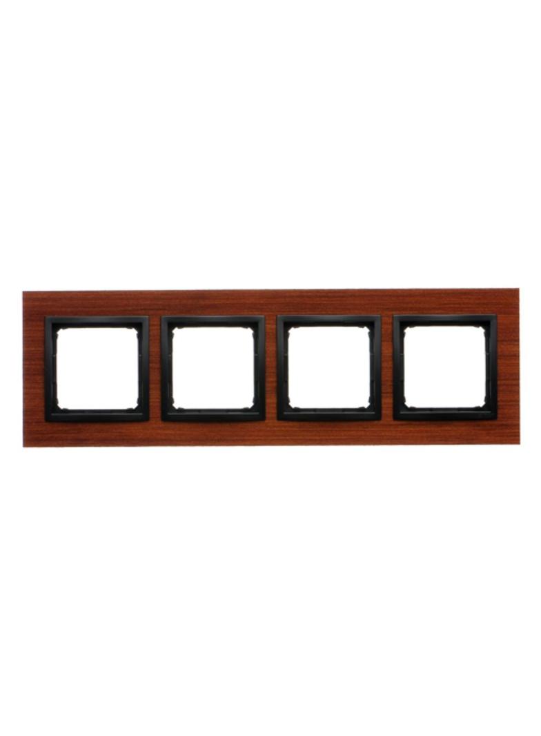 Simon 54 NATURE WMDZ-0140xS-087 Ramka 4-krotna Nature-Drewno, CZARNY ORZECH, IP20/IP44. (IP44-należy DRN4/87 KONTAKT