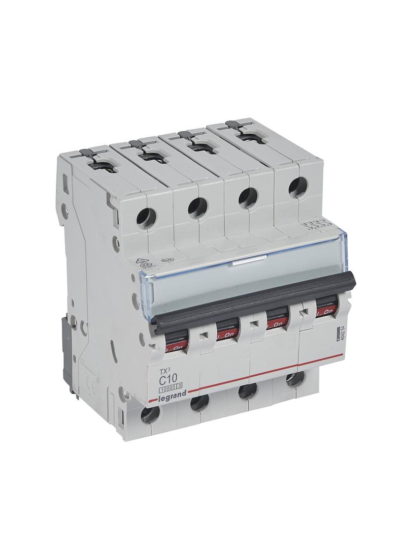 WYŁĄCZNIK NADPRĄDOWY S 314 4P C 10A 10000A SERII TX3, Legrand