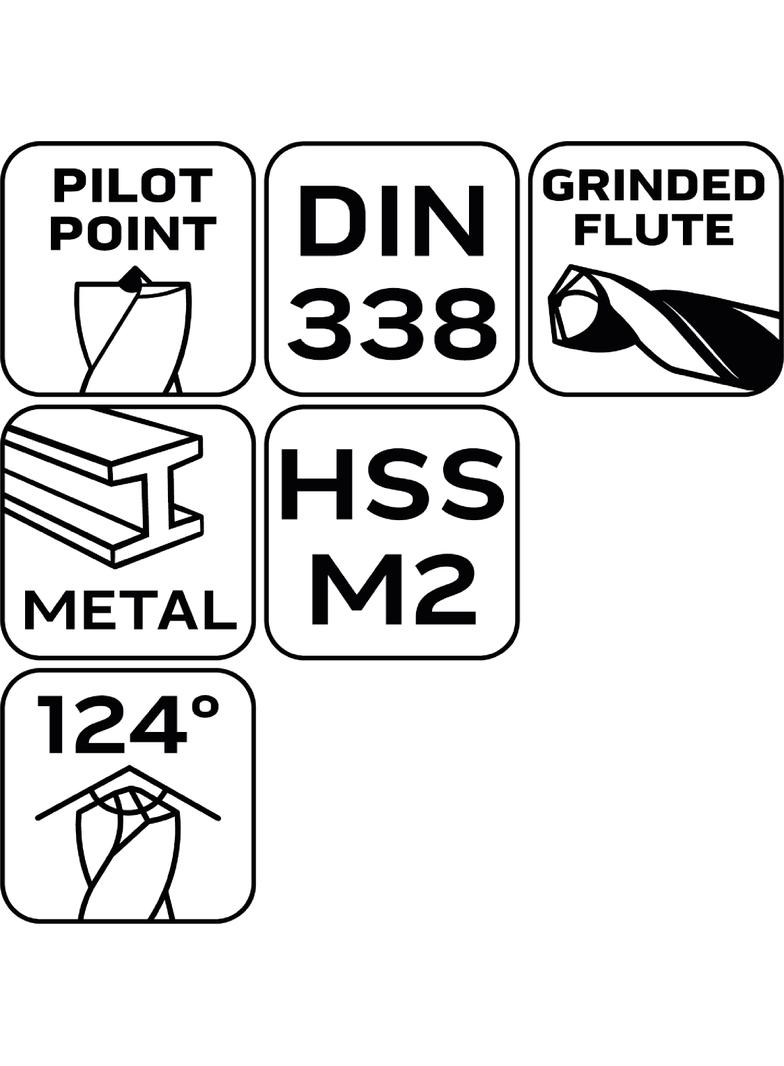 "Wiertła do metalu HSS-CNC 124° &quot