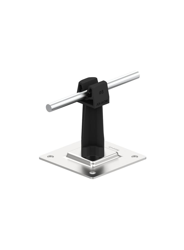 AN-11P/OH/C-N Uchwyt na płytce stal.H=7cm Z-zatrz. /OH/ czarny