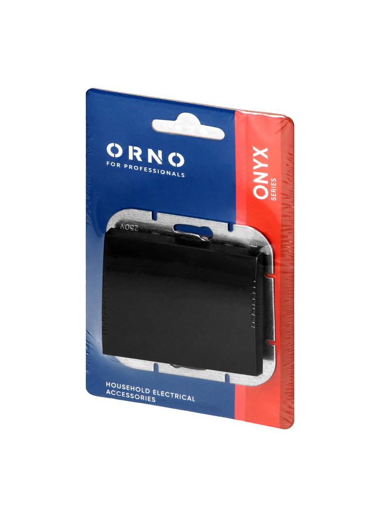 Łącznik podtynkowy jednobiegunowy Onyx, 10A, 250V, WP-1O, czarny OR-OE-7500/B ORNO