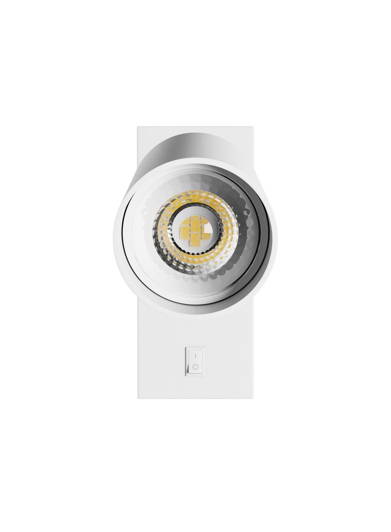 SQUALLA VARIOSA FLEXI SWITCH GU10 KINKIET 230V IP20 55x100x410MM BIAŁY OKRĄGŁA